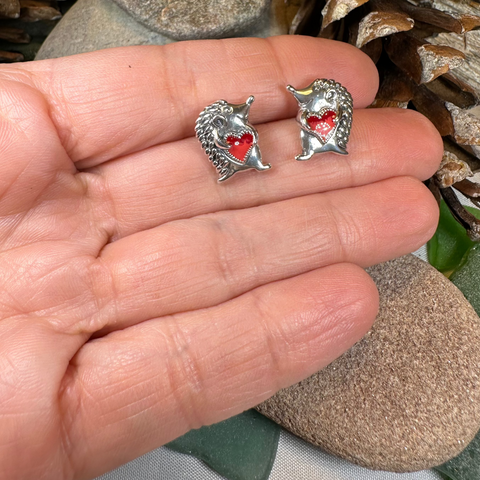 Load image into Gallery viewer, Hugs Hedgehog Earrings

