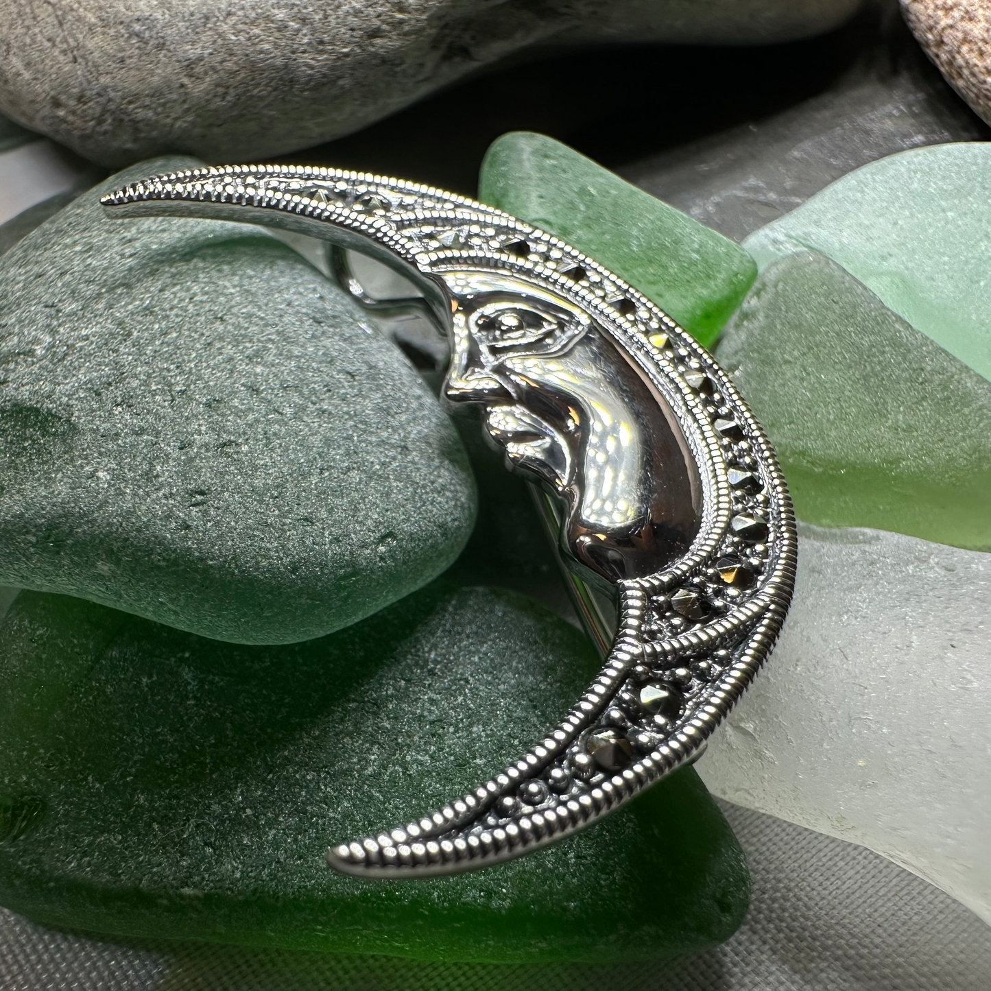 Midnight Goddess Moon Brooch — view 3