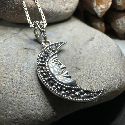 Marcasite Moon Dreamer Necklace