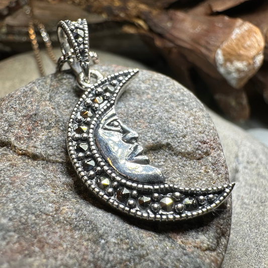 Marcasite Moon Dreamer Necklace