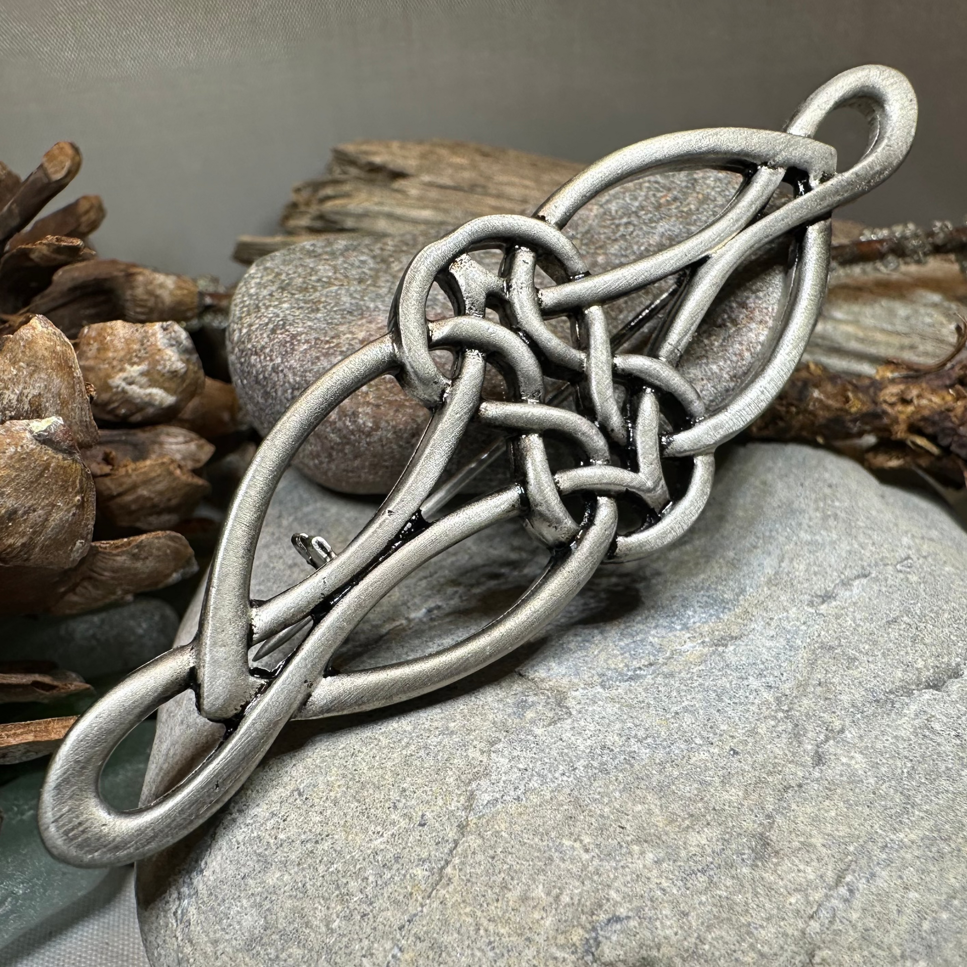 Stirling Celtic Knot Brooch in sterling silver
