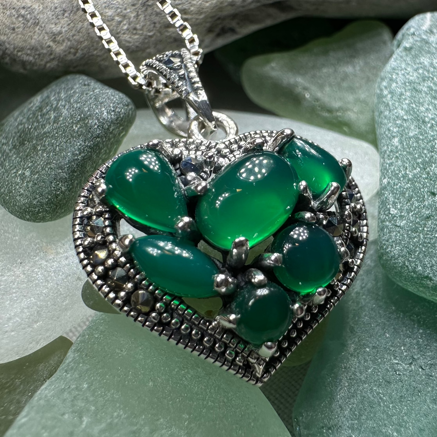 Timeless Heart Necklace in sterling silver