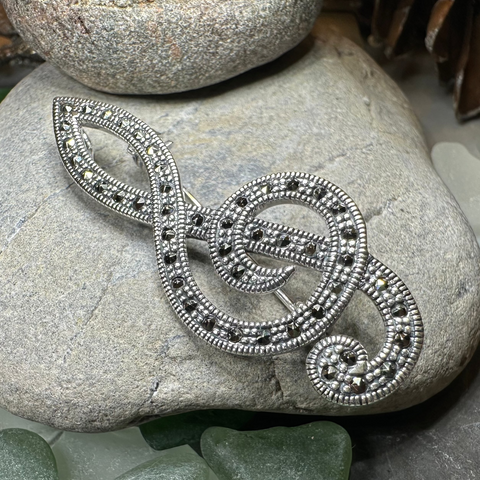 Load image into Gallery viewer, Prima Donna Music Note Brooch
