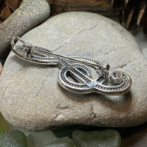 Load image into Gallery viewer, Prima Donna Music Note Brooch
