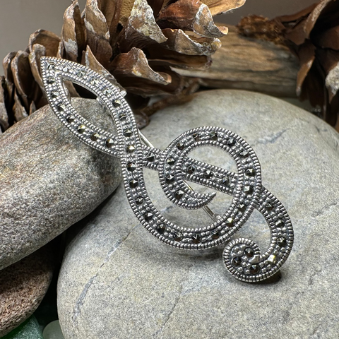 Load image into Gallery viewer, Prima Donna Music Note Brooch
