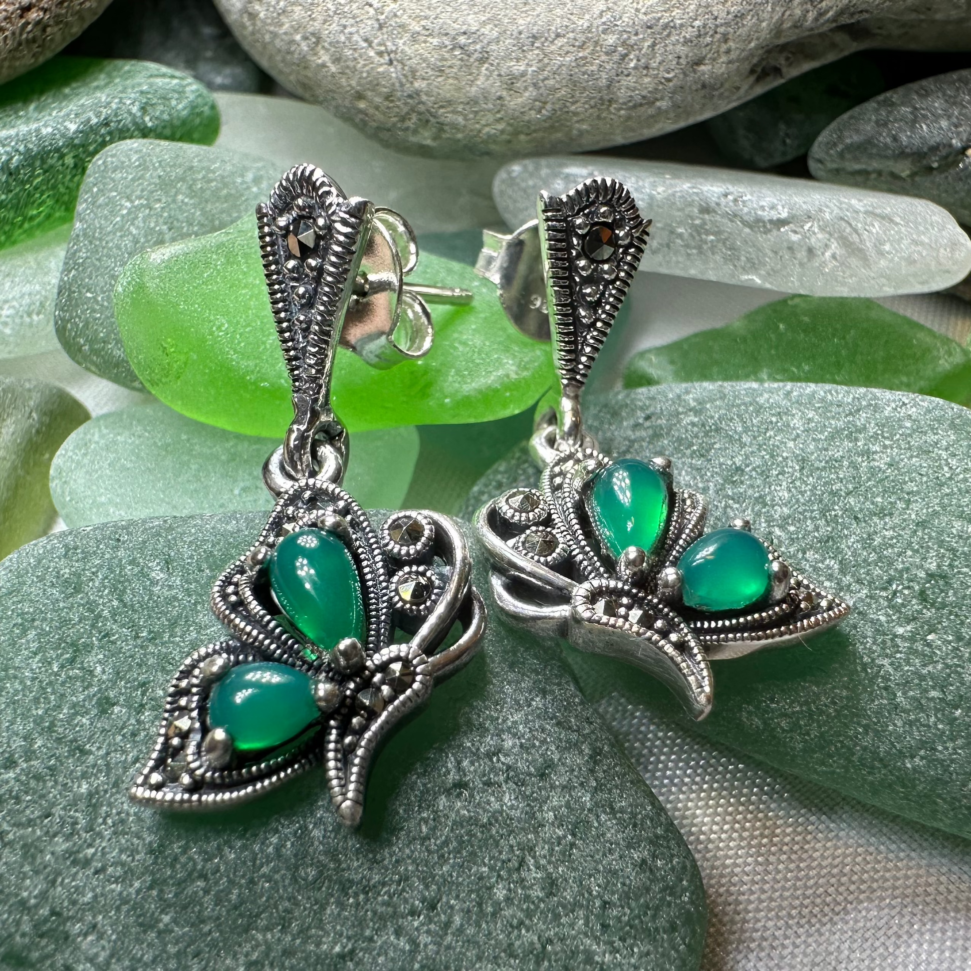 Summer Elegance Butterfly Earrings — view 3