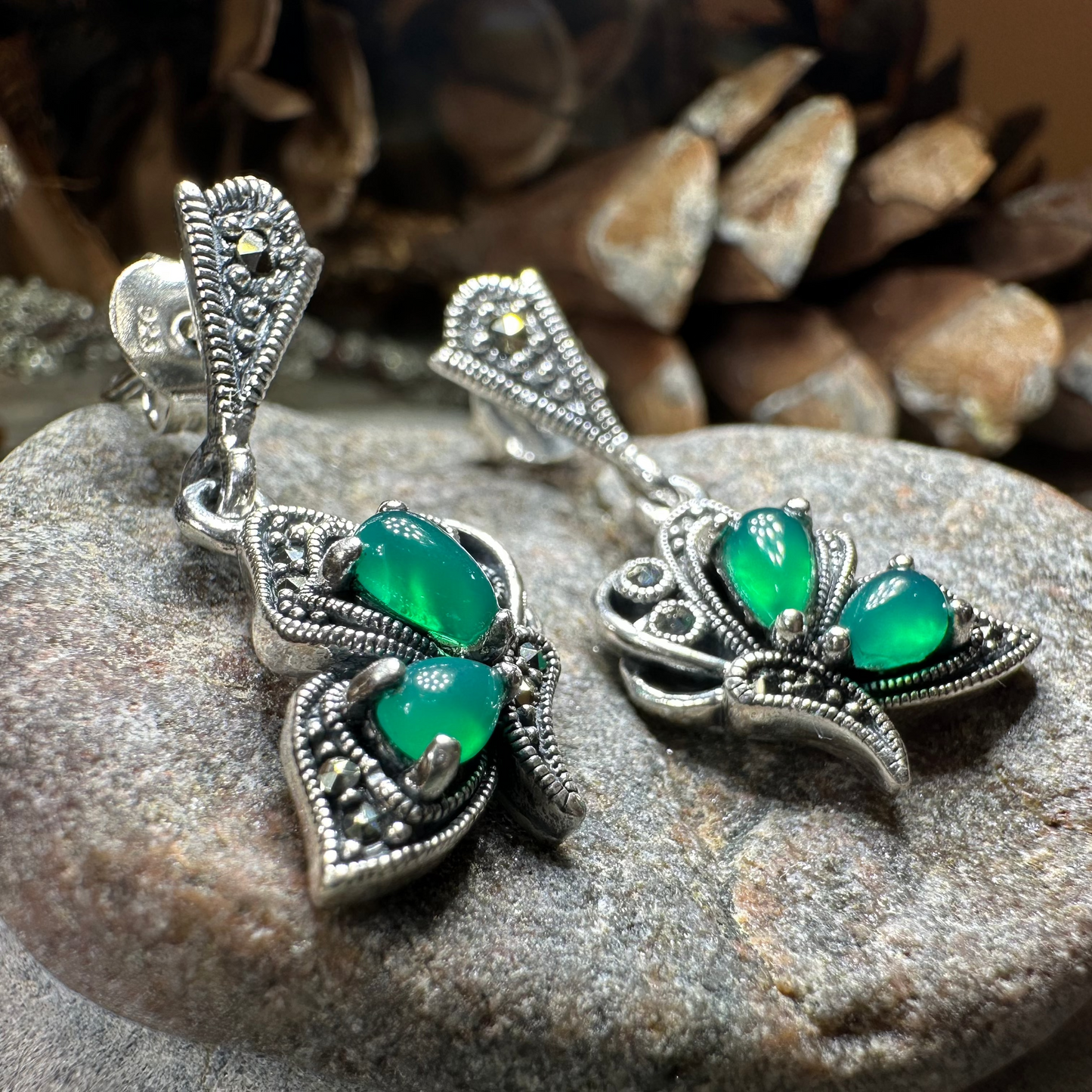 Summer Elegance Butterfly Earrings in sterling silver