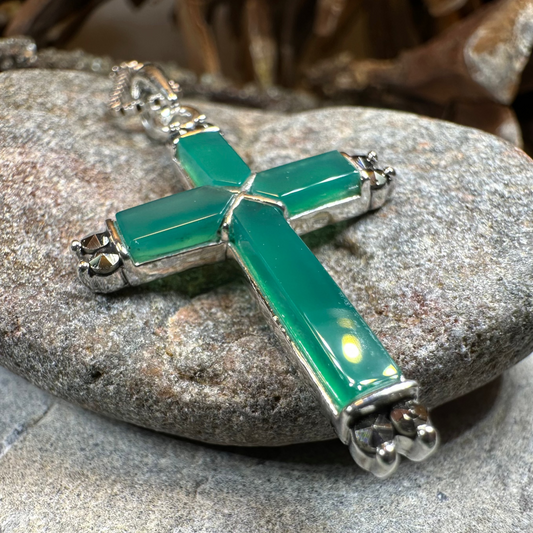 Marcasite Celtic Cross Necklace