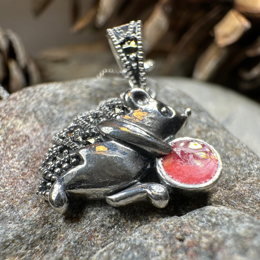 Frolicking Hedgehog Necklace
