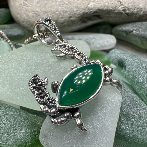 Load image into Gallery viewer, Green Seas Crab Necklace
