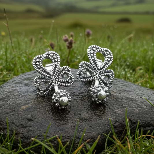 Connemara Shamrock Post Earrings for Women