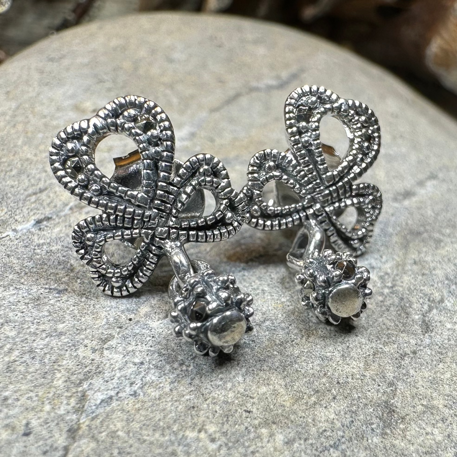 Connemara Shamrock Post Earrings for Women