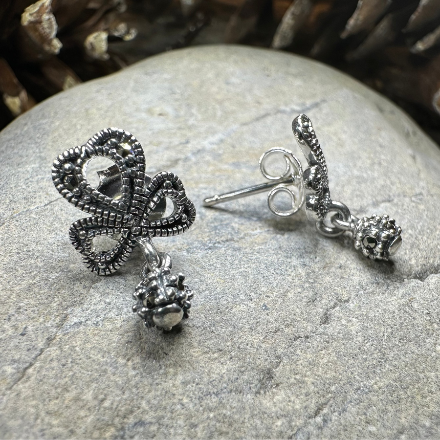 Connemara Shamrock Post Earrings for Women