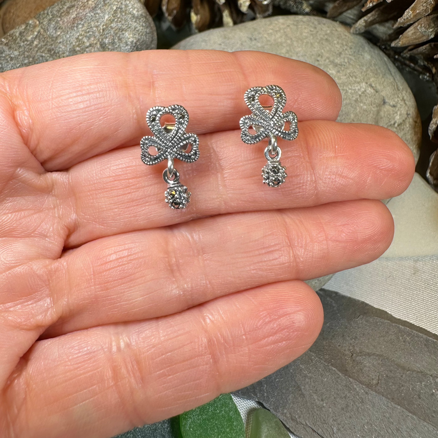 Connemara Shamrock Post Earrings for Women