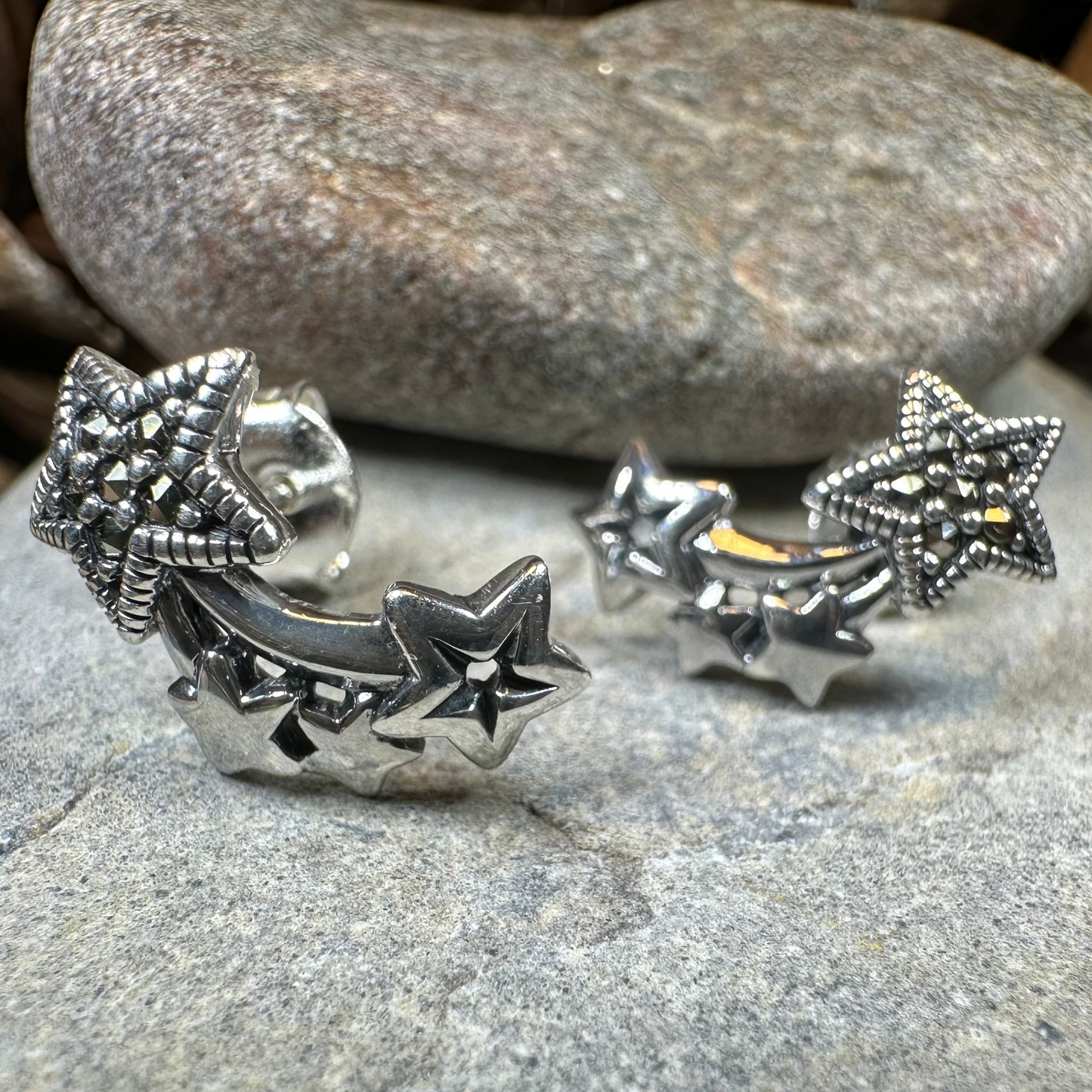 Garbo Shooting Star Post Earrings in sterling silver
