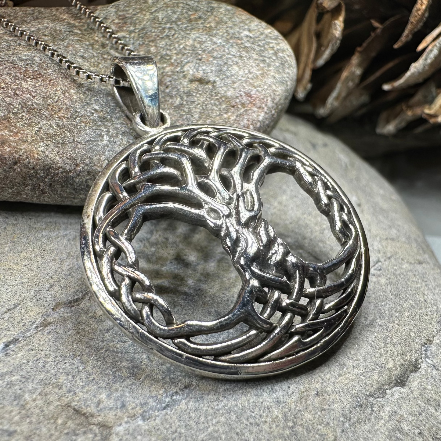 Aubrey Tree of Life Necklace in Sterling Silver — view 2