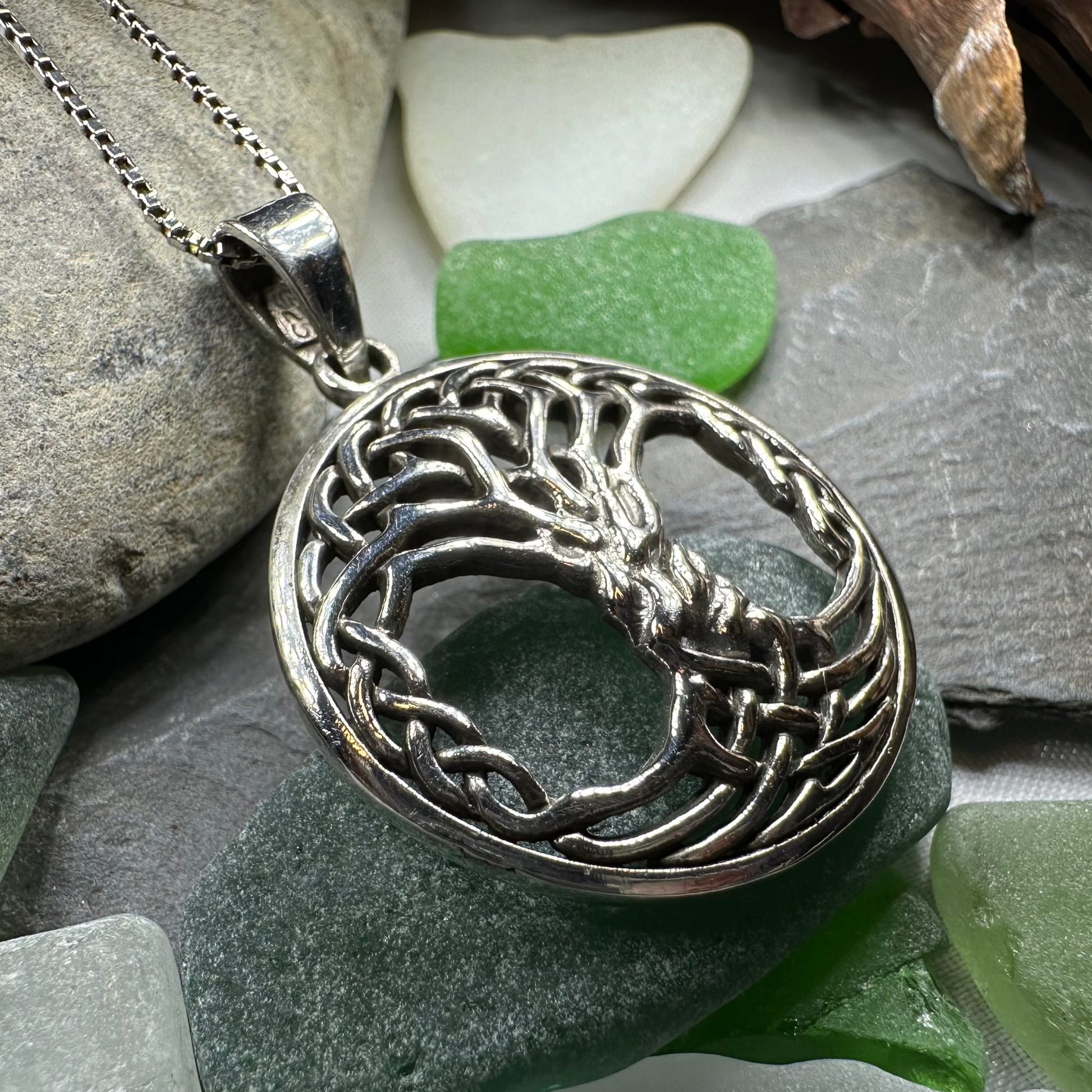 Aubrey Tree of Life Necklace in Sterling Silver — view 4