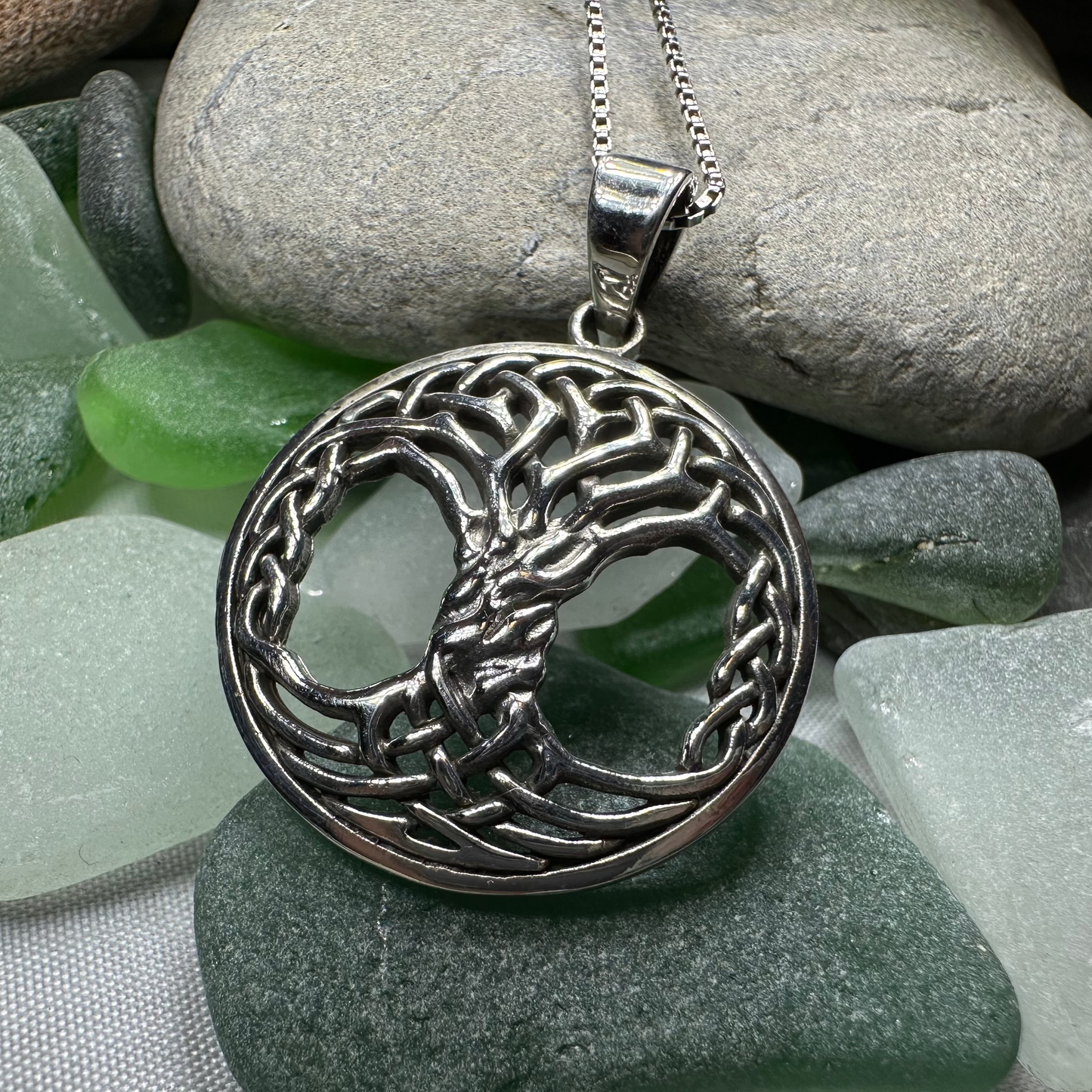 Aubrey Tree of Life Necklace in Sterling Silver — view 6