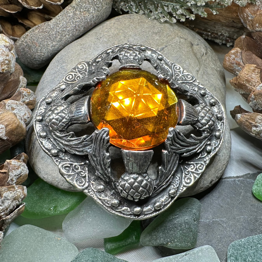 Royal Scottish Thistle Brooch - Handmade in Scotland — view 7