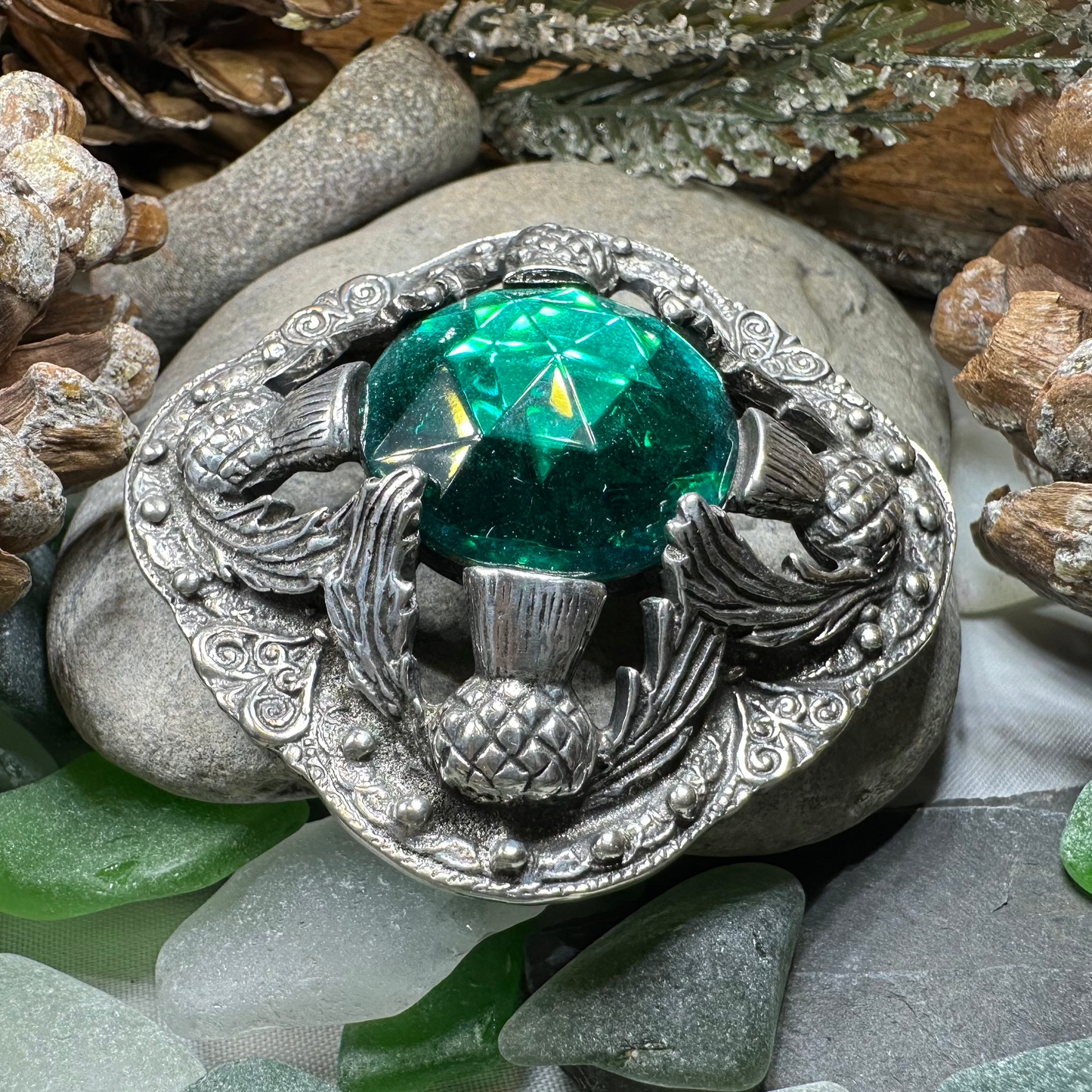 Royal Scottish Thistle Brooch - Handmade in Scotland