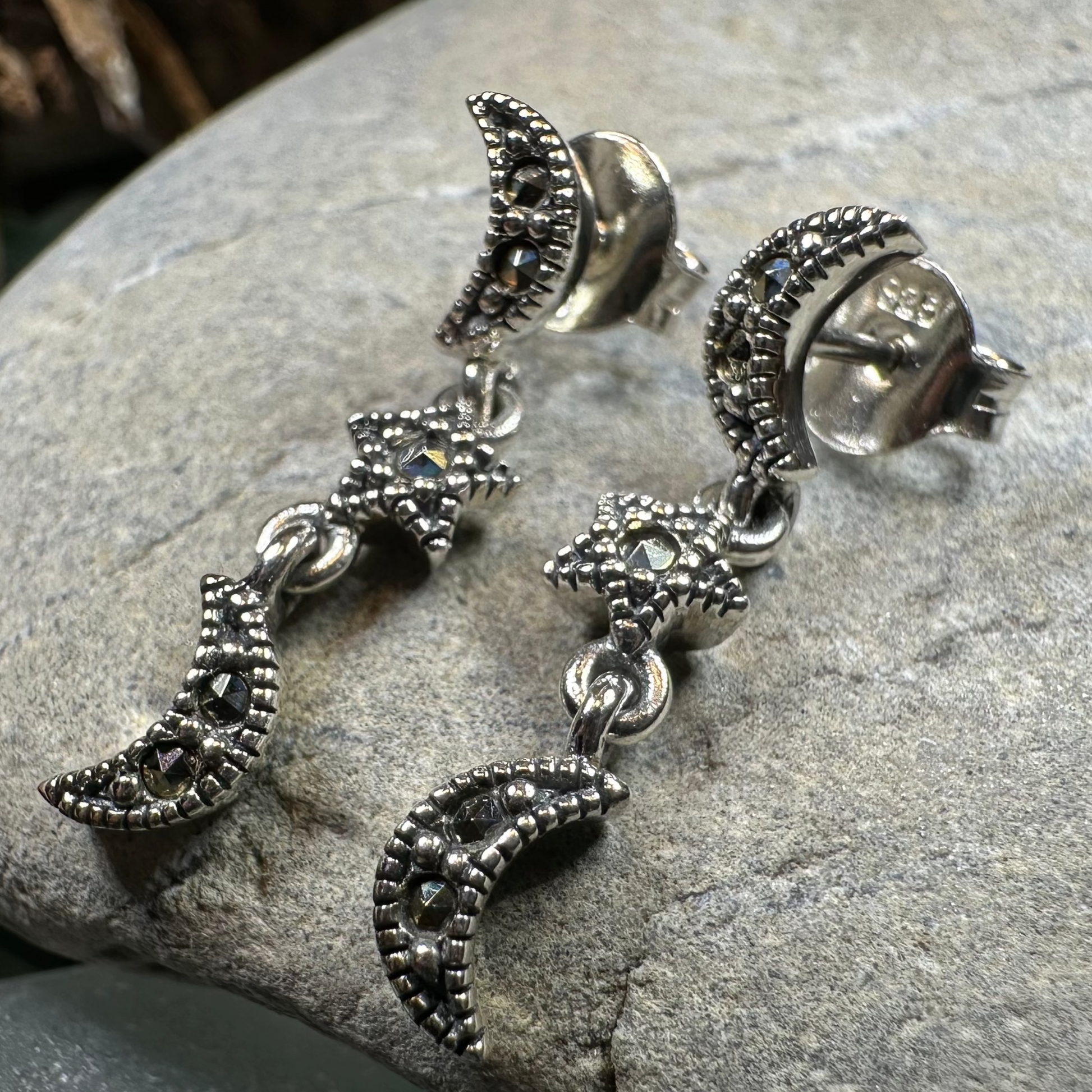 Magical Skies Moon & Stars Stud Earrings — view 6