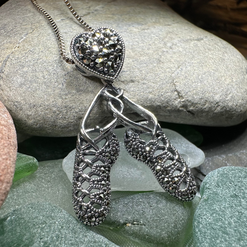 Load image into Gallery viewer, Marcasite Ghillies Irish Dance Necklace
