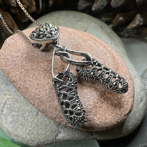 Load image into Gallery viewer, Marcasite Ghillies Irish Dance Necklace
