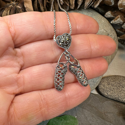 Load image into Gallery viewer, Marcasite Ghillies Irish Dance Necklace

