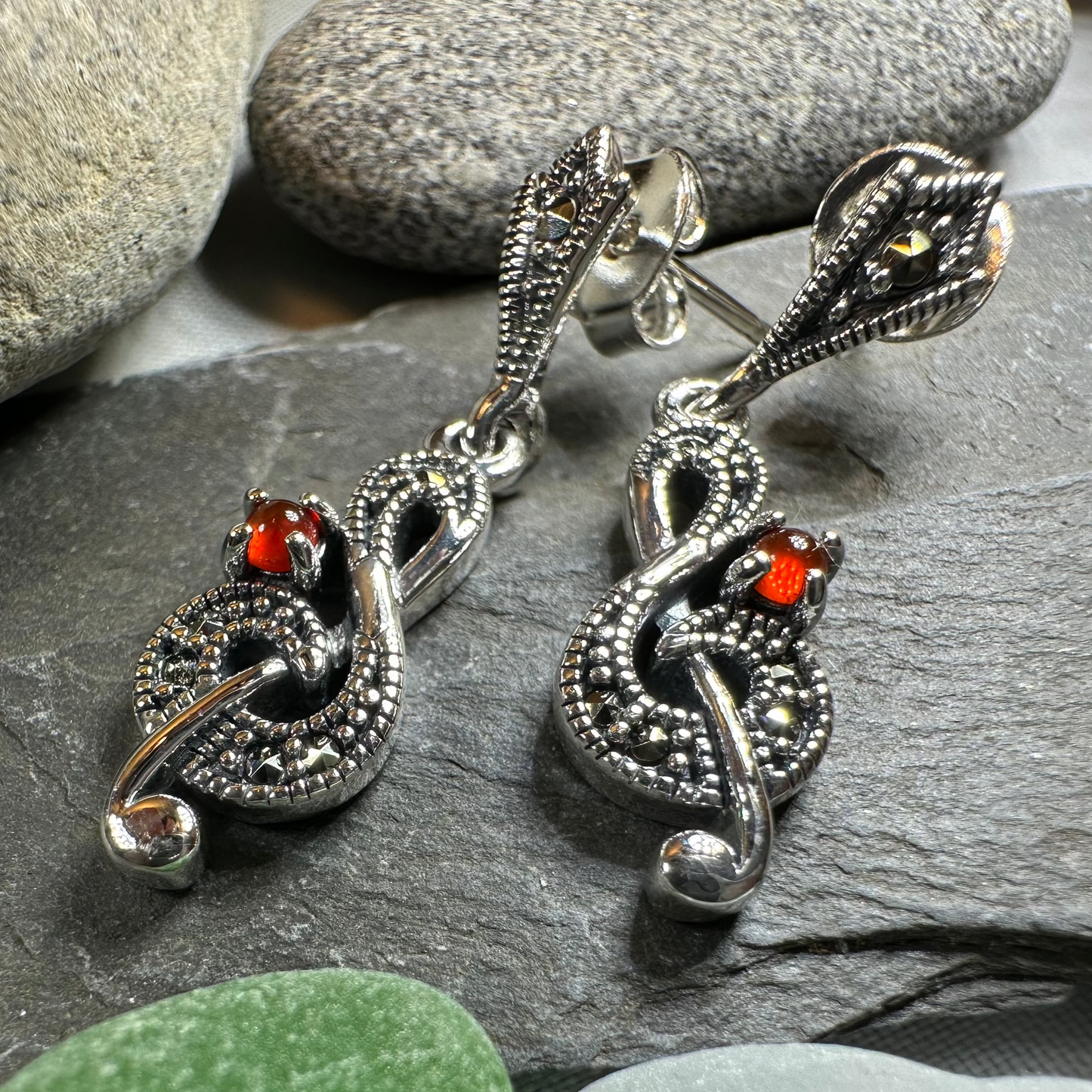 Rhapsody Music Note Earrings in sterling silver