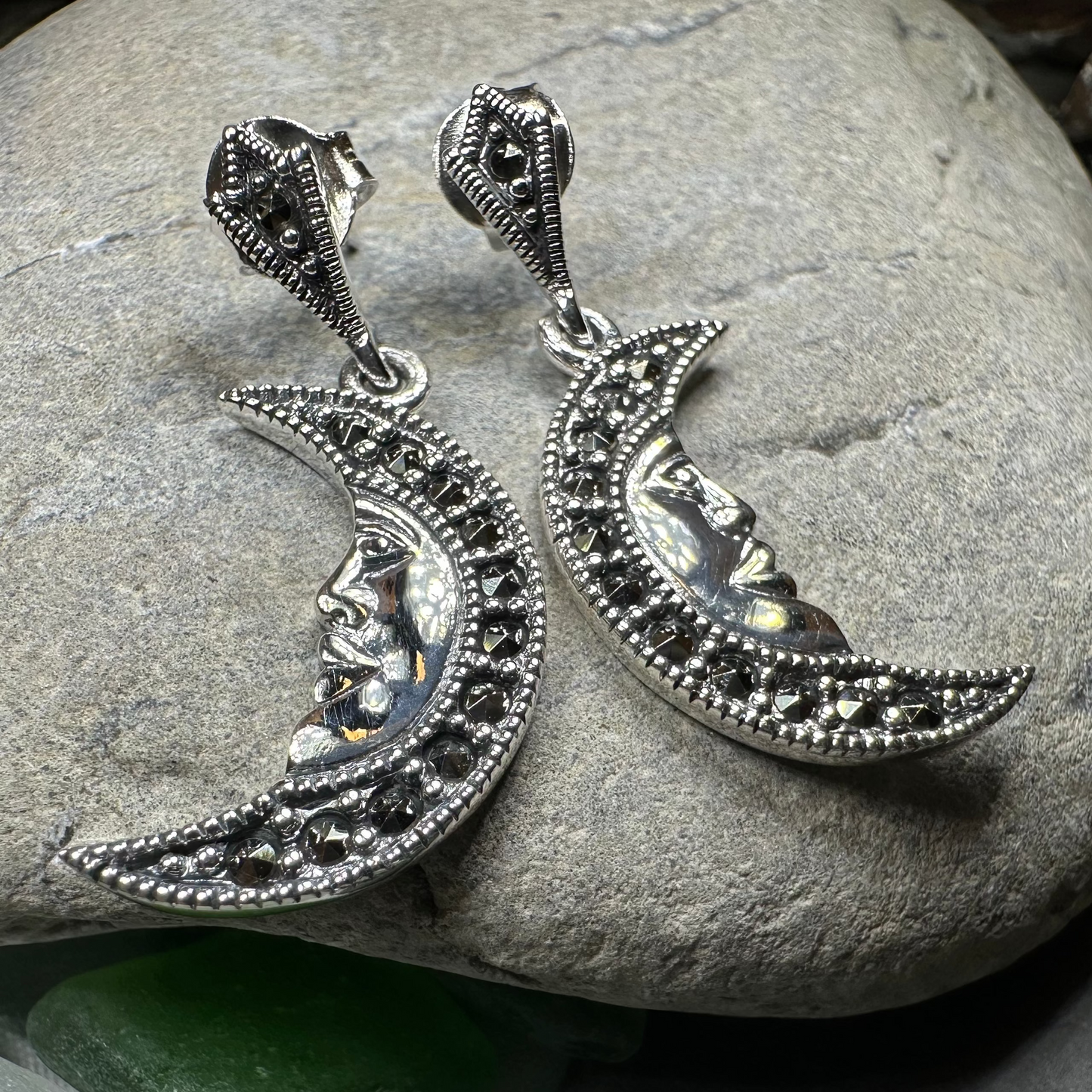 Midnight Goddess Moon Earrings