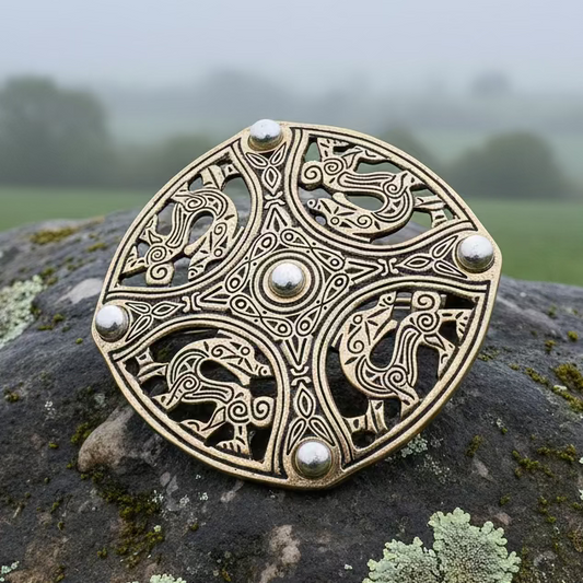 Large Anglo Saxon Flintshire Brooch - Bronze Historical Reproduction Pin