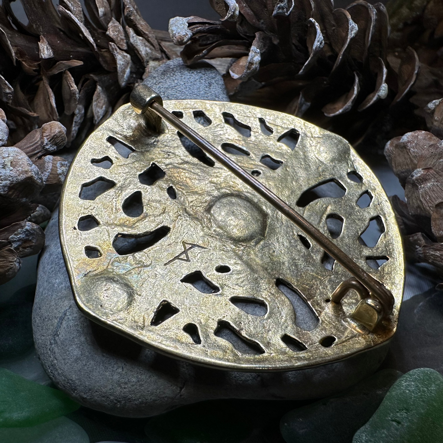 Large Anglo Saxon Flintshire Brooch - Bronze Historical Reproduction Pin — view 7