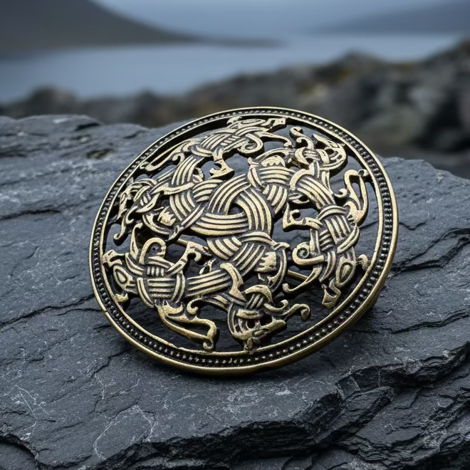 Ringerike Viking Brooch - Bronze Historical Reproduction Pin – Celtic ...