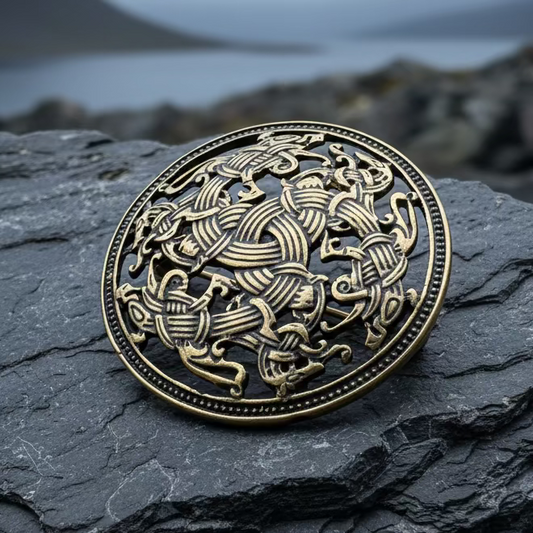 Ringerike Viking Brooch - Bronze Historical Reproduction Pin