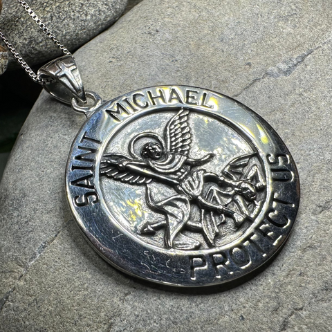 Load image into Gallery viewer, Protect Us Saint Michael Pendant
