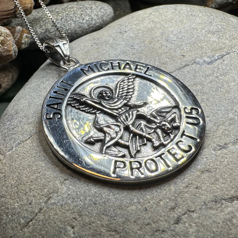Load image into Gallery viewer, Protect Us Saint Michael Pendant
