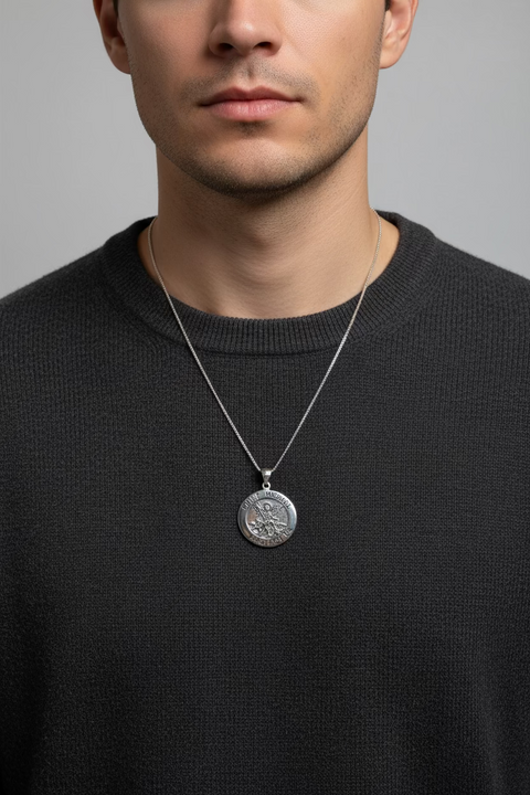 Load image into Gallery viewer, Protect Us Saint Michael Pendant
