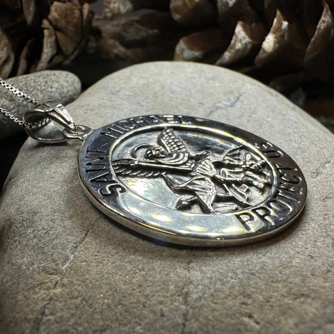 Load image into Gallery viewer, Protect Us Saint Michael Pendant
