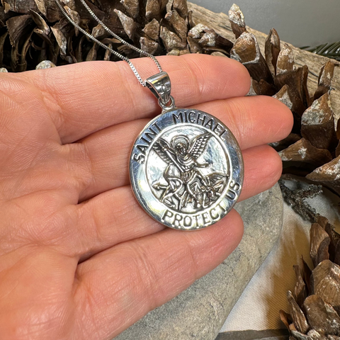 Load image into Gallery viewer, Protect Us Saint Michael Pendant
