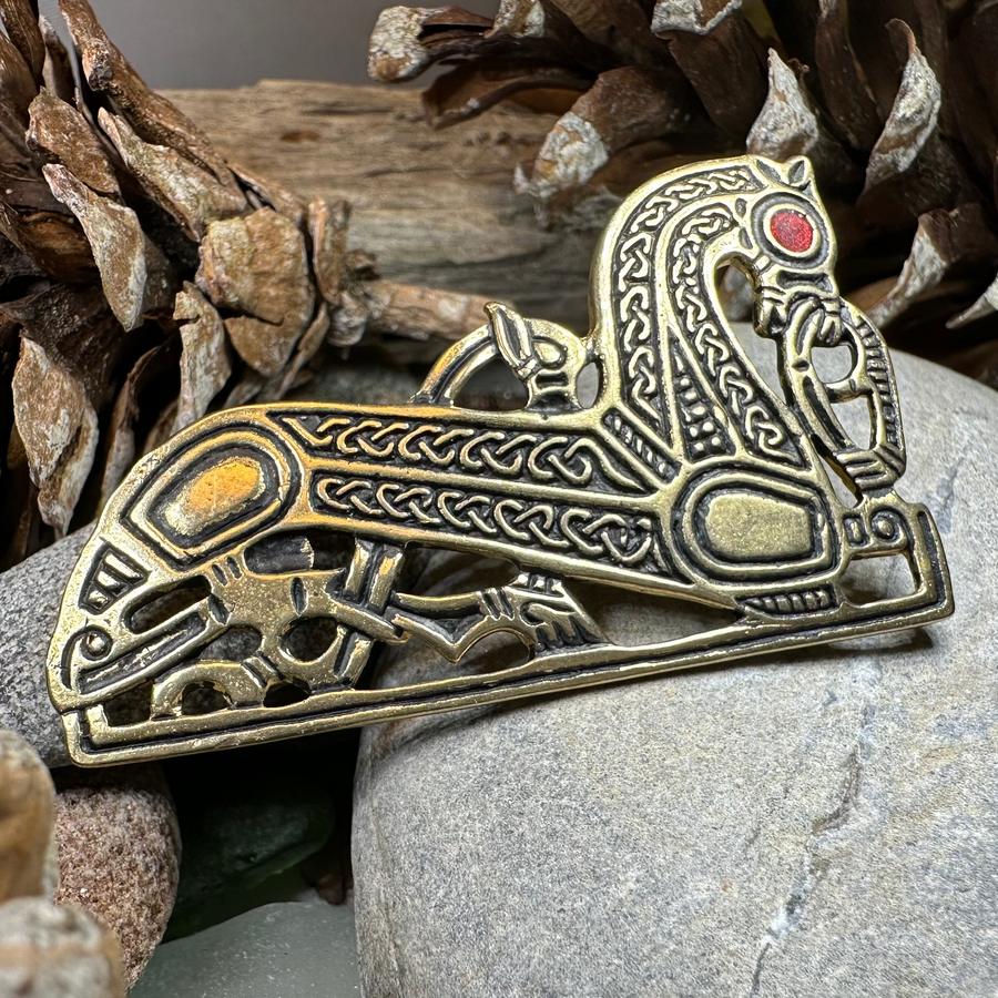 Bronze Viking Horse Brooch
