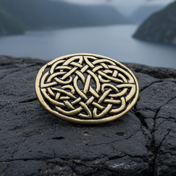 Bronze Infinity Celtic Brooch - Bronze Historical Reproduction Pin