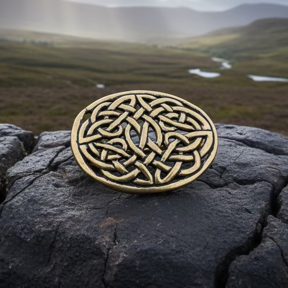 Bronze Infinity Celtic Brooch - Bronze Historical Reproduction Pin
