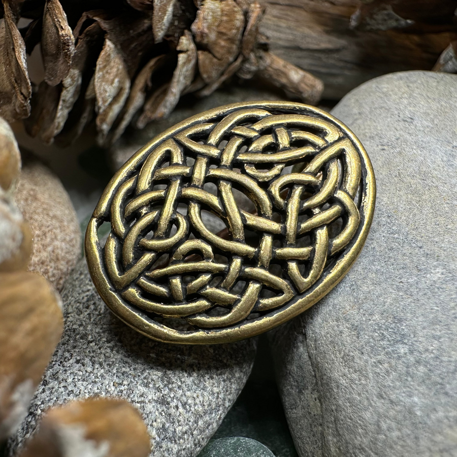 Bronze Infinity Celtic Brooch - Bronze Historical Reproduction Pin