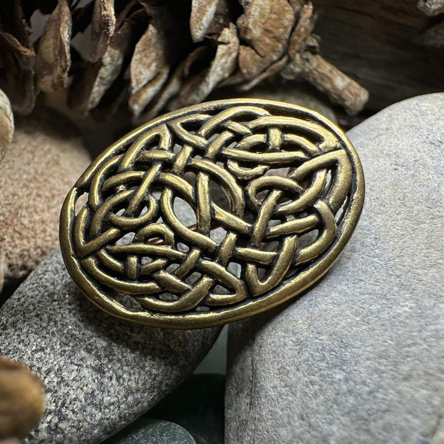 Bronze Infinity Celtic Brooch - Bronze Historical Reproduction Pin
