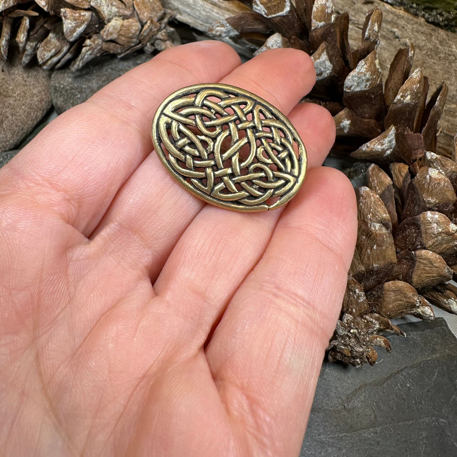 Bronze Infinity Celtic Brooch - Bronze Historical Reproduction Pin