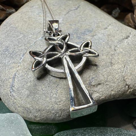 Load image into Gallery viewer, Trinity Celtic Cross Necklace
