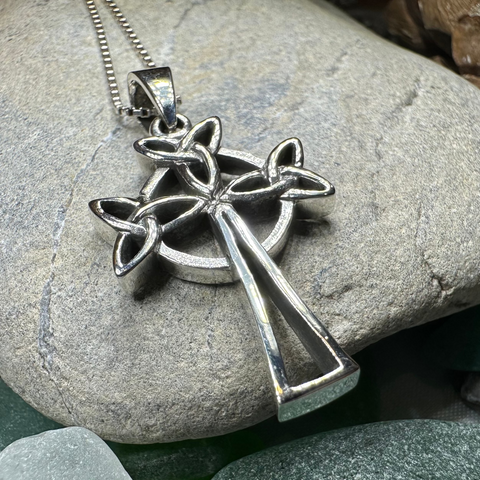 Load image into Gallery viewer, Trinity Celtic Cross Necklace
