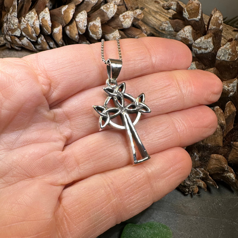 Load image into Gallery viewer, Trinity Celtic Cross Necklace
