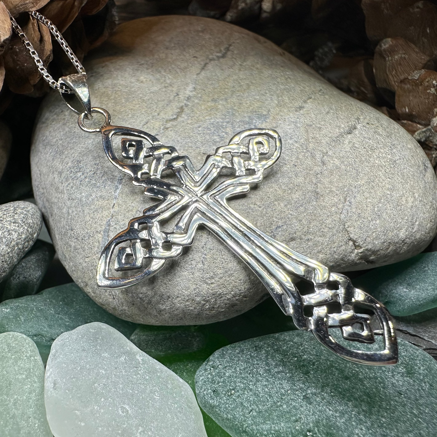 Joleen Celtic Cross Necklace in sterling silver