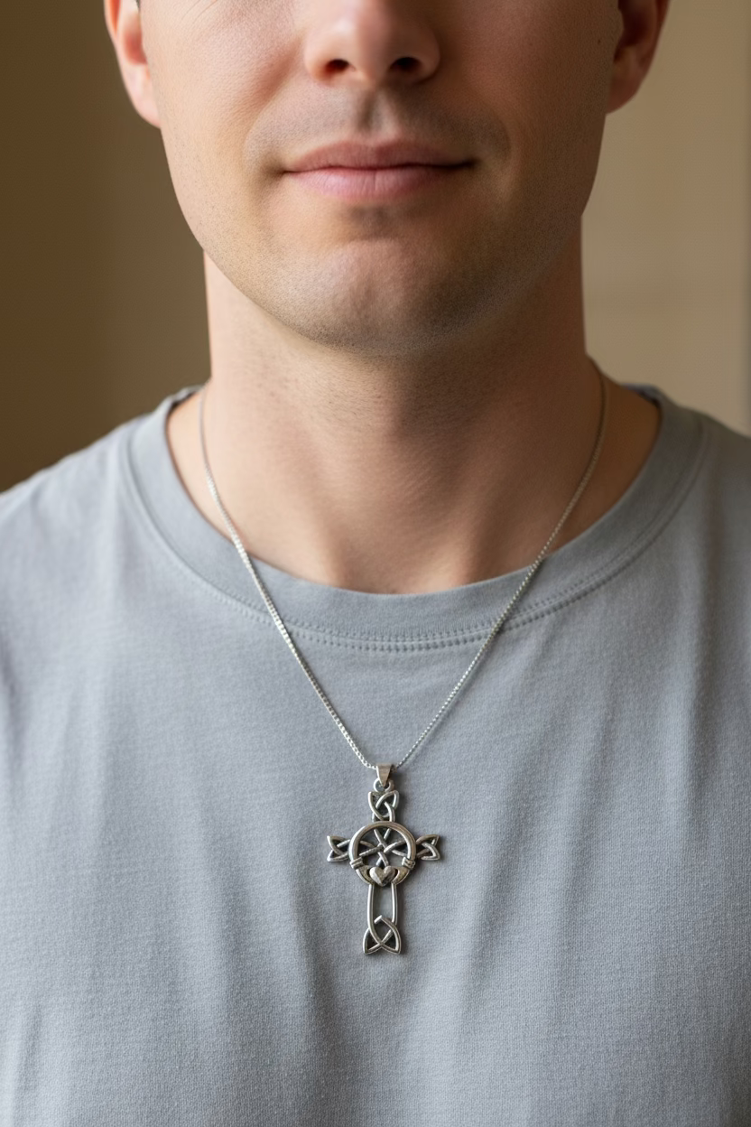 Mo Ghrá Claddagh Celtic Cross — view 7